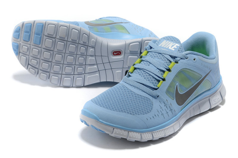 Hot Nike Free5.0 Women Shoes Gray/Lightskyblue